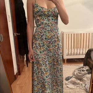 Floral Spaghetti Strap Maxi Dress